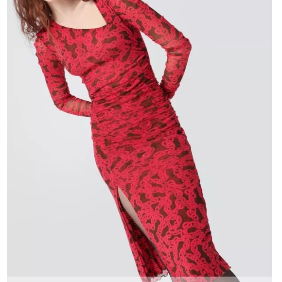 DIANE VON FURSTENBERG Edyna Midi Dress Size M - Picture 14 of 14